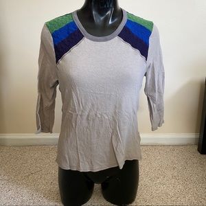 Free People Lace Back baseball tee size XL